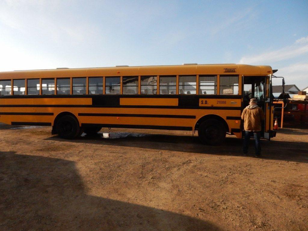 2002 Thomas Flat Nose 84 Passenger School Bus w/ Caterpillar C7 7.2L Diesel
