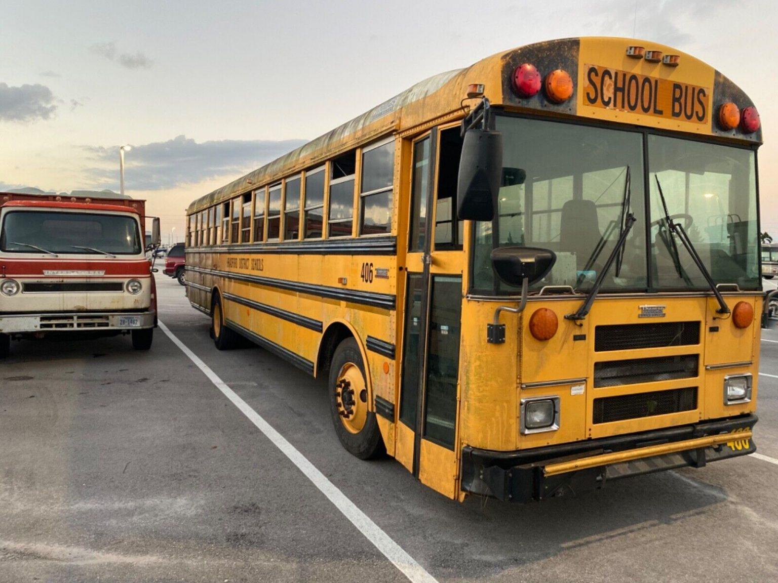 School BUS Skoolie TINY HOME RV Thomas not Bluebird Amtran Crown for sale