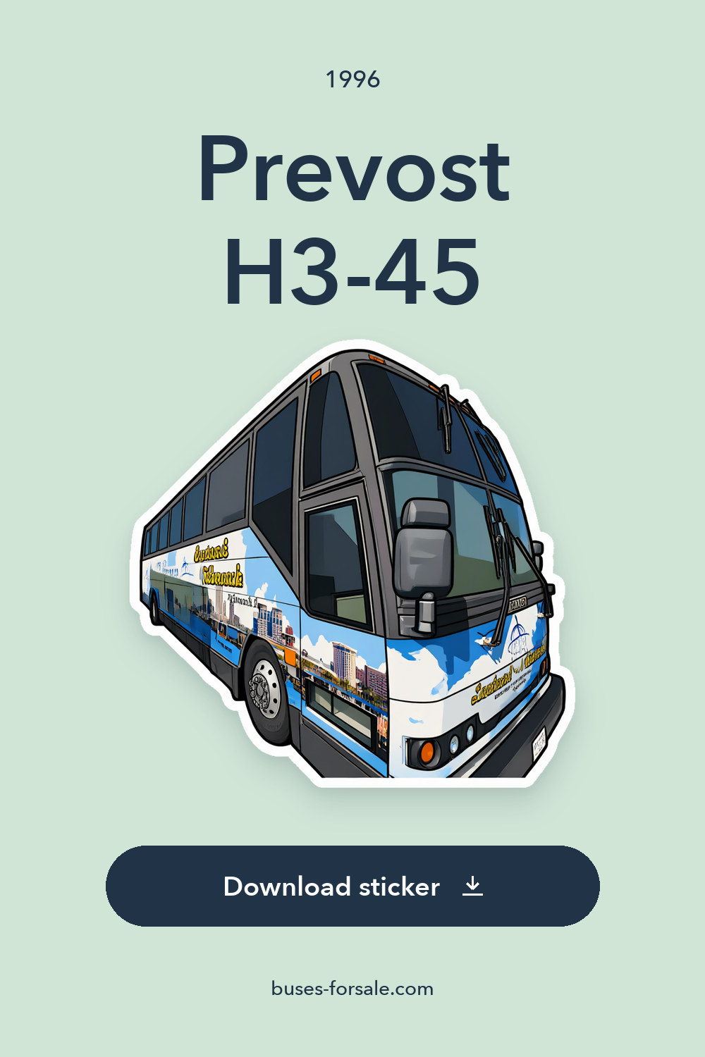 1996 Prevost H3-45 sticker preview