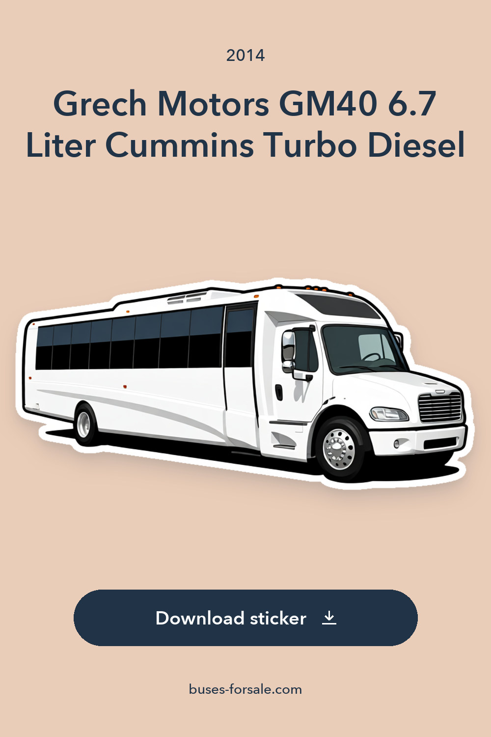 2014 Grech Motors GM40 6.7 Liter Cummins Turbo Diesel sticker preview